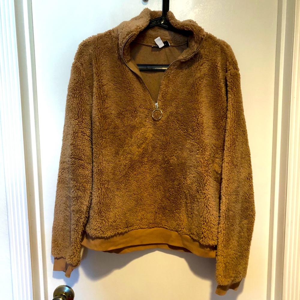 Topshop Cozy 3/4 zip pullover